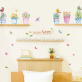 Garden pot DIY PVC stickers for kids bedroom decoration